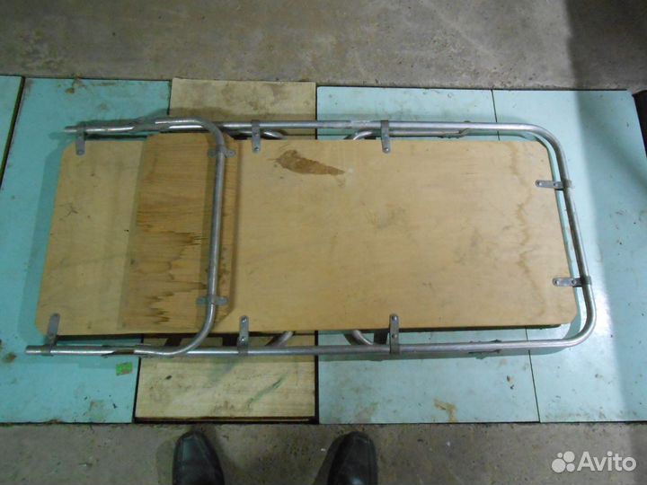 Раскладушка алюм СССР 10мм фанера 140х60х35 рабоч