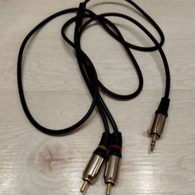 Кабель 3.5 mini jack - 2rca полурабочий