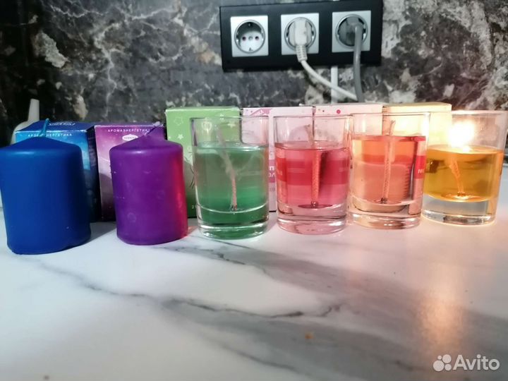 Свечи восковые и гелевые