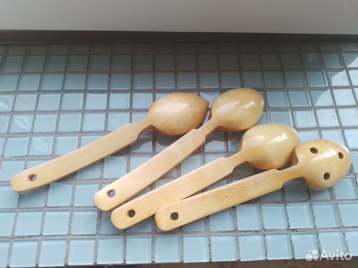 Деревянные ложки и лопатки (набор для кухни)