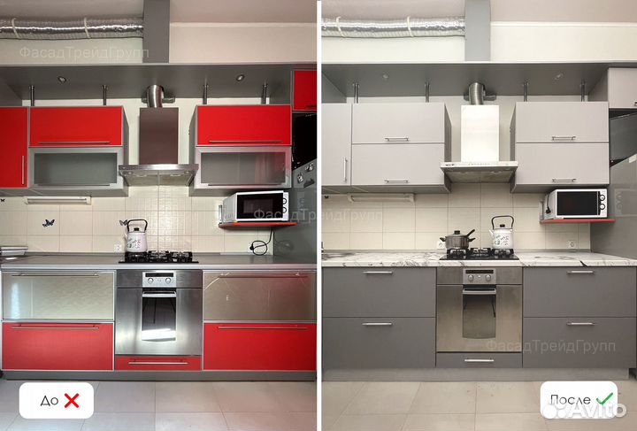 Замена кухонных фасадов и столешницы