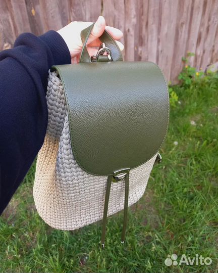 Рюкзак вязаный ручной работы