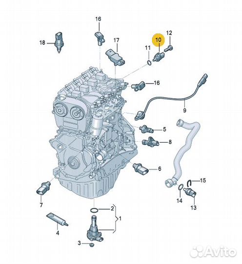 Датчик температуры VAG