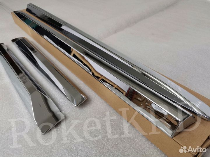 Молдинги дверей Land Cruiser Prado 150 Хром