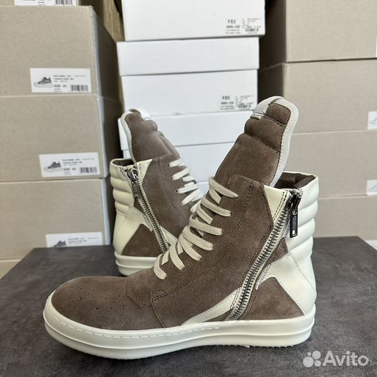 Rick Owens Geobasket Suede Dust