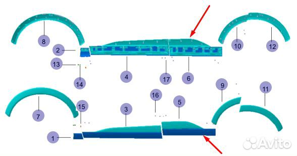 Накладка двери задней L и R JAC JS6