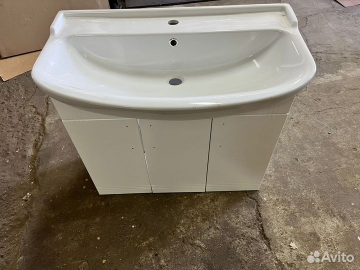 Тумба напольная SanStar Вольга 80 + раковина Амур