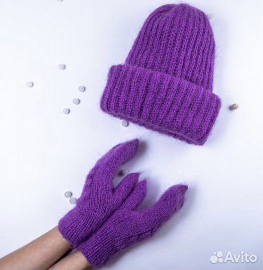 Женская шапка мохер