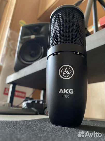Микрофон akg p120 +XLR +Пантограф +Паук + Поп фил
