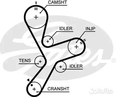 Ремень грм 154 зуб., 25,4mm