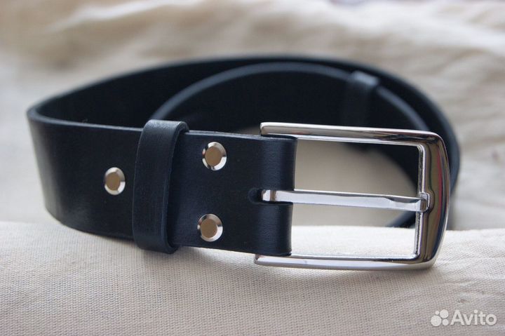 Кожаный мужской ремень ручной работы
