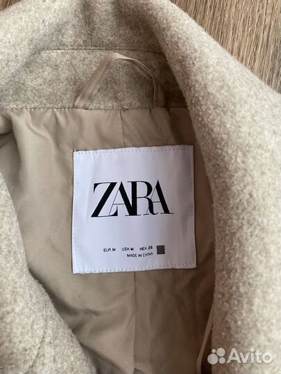 Двубортное пальто Zara. Оригинал