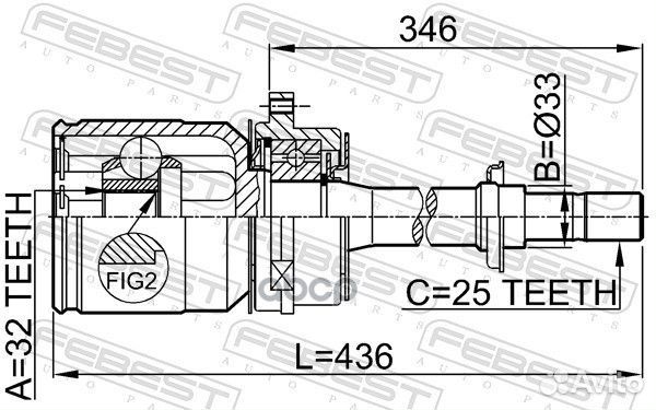 ШРУС внутренний правый 32X33X25 nissan primera