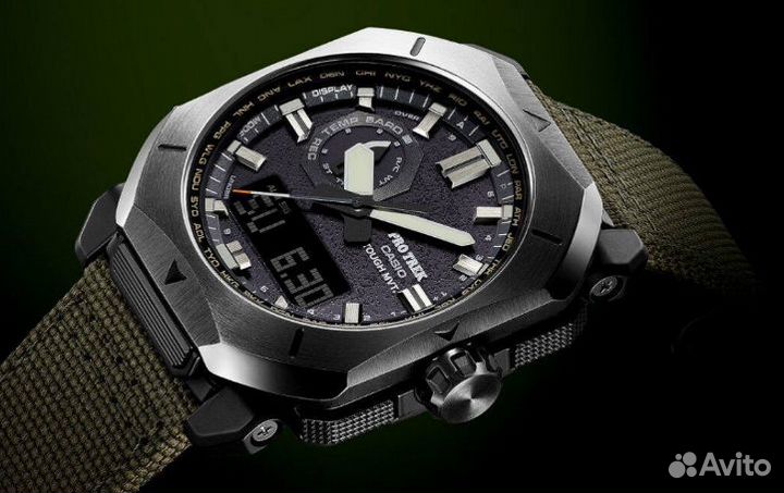 Casio Pro Trek PRW-6900YB-3E С огнеупорным ремешко