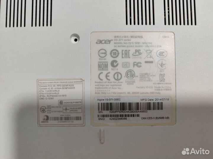 Ноутбук Acer V3-371, 13.3