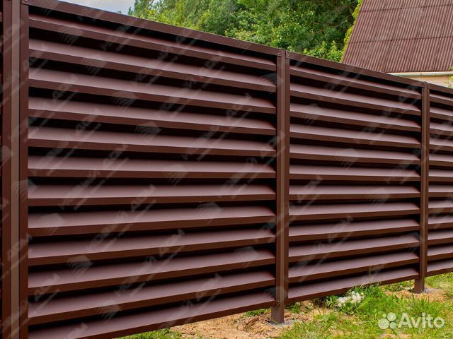 Забор жалюзи металлический