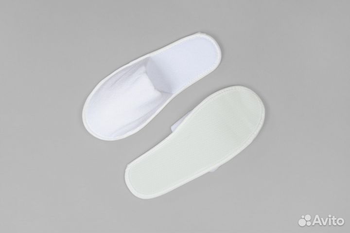 604-024 Тапочки махровые one size 1пар махра белый