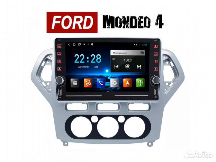 Магнитола Ford Mondeo 4 дорест LTE CarPlay 2/32гб