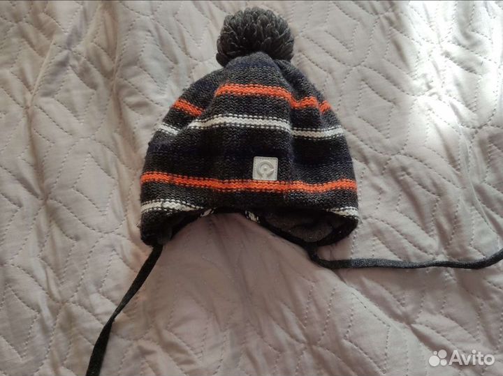 Зимняя шапка для мальчика р-р 42-44