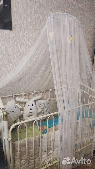 Детская кроватка с матрасом бу для новорожденных