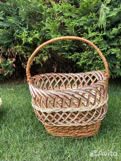 Корзина плетеная для пикника для грибов