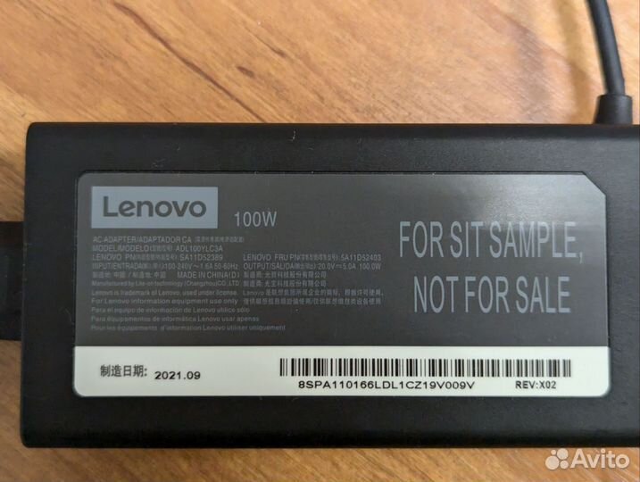 Блок питания type c 100w Lenovo