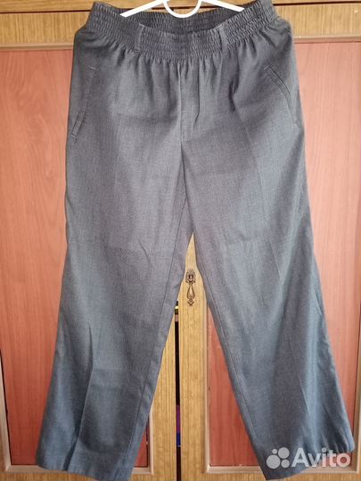 Брюки школьные на полного мальчика 152