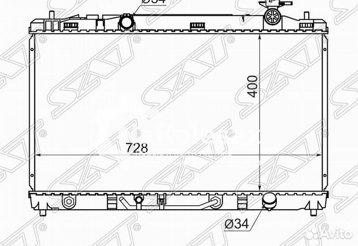 Радиатор toyota camry 2AZ-FE 2.4 06/venza 1AR-FE 08- (пластинчатый)