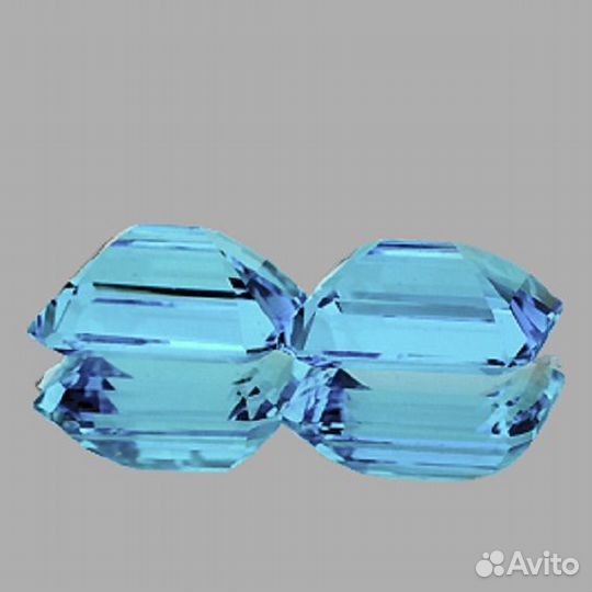 Топаз натуральный 11,46Ct 12х8мм 2шт VVS Бразилия