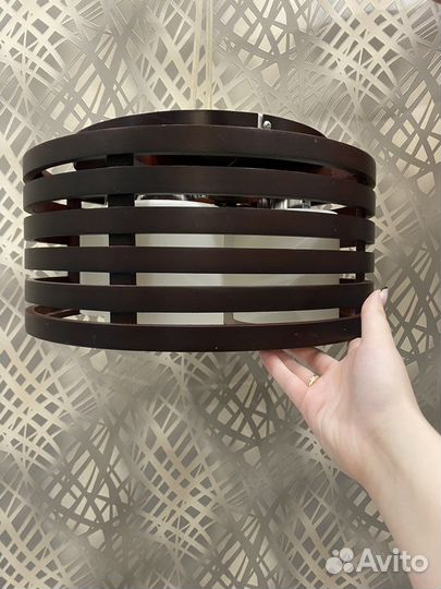 Люстра потолочная из дерева бу