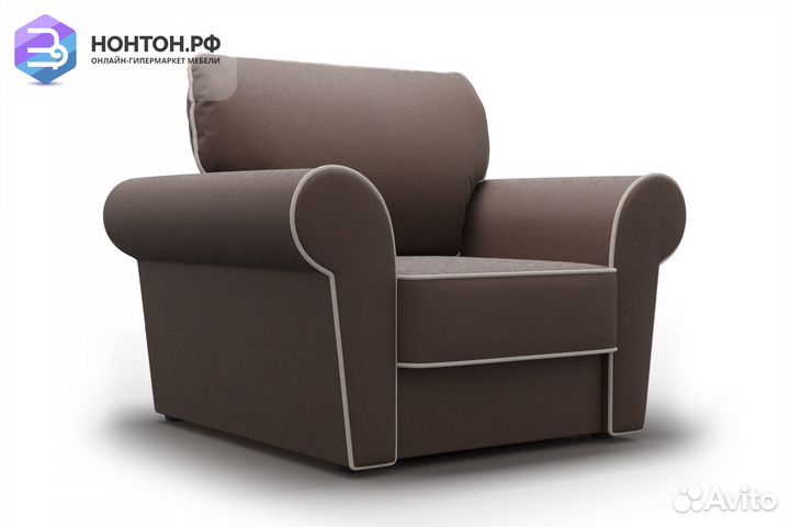 Кресло еврокнижка Прованс коричневое