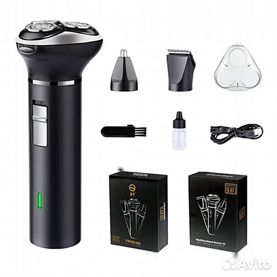 Триммер для волос и ушей с Электробритвой 3 в 1 с