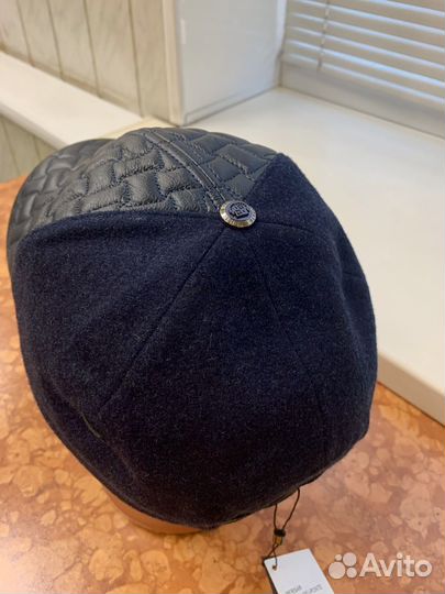 Кепка бейсболка мужская кожаная