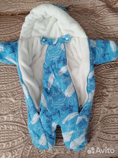Конверт на выписку для мальчика+комбинезон
