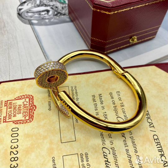 Браслет Cartier цирконы