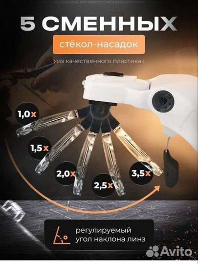 Очки лупа с подсветкой