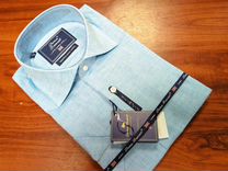 Голубая рубашка Италия S(48) размер короткий рукав
