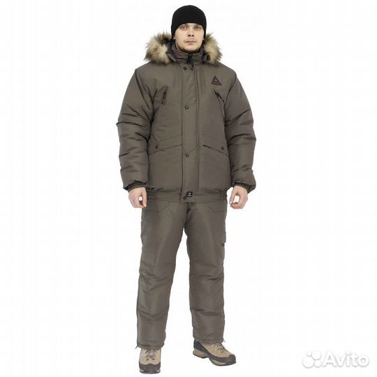 Костюм Азимут вьюга кор. Замш Премиум Хаки