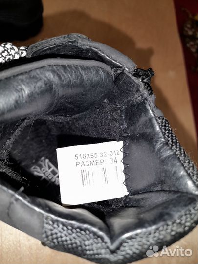 Ботинки детские для девочки, зимние 34 размера