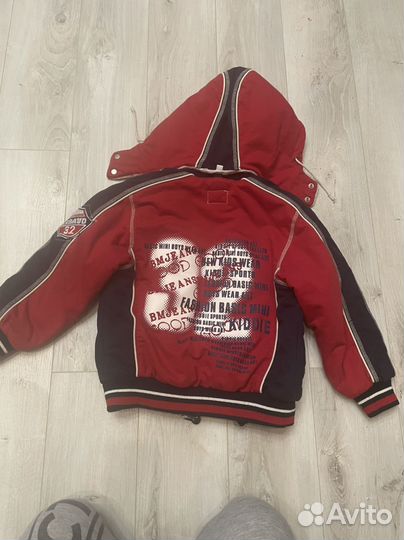 Куртка с капюшоном утепленная детская