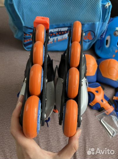 Детские ролики и защита 31-34 размер