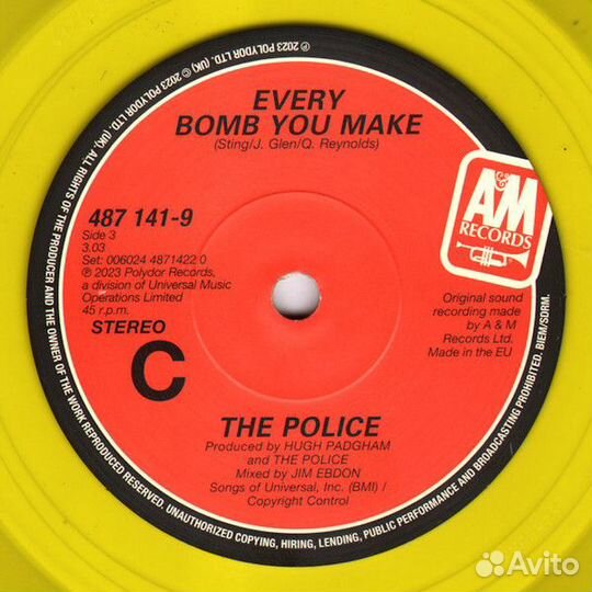 Виниловая пластинка THE police -Every Breath You Take - RSD 2023 release (RED & yellow Vinyl 2LP)