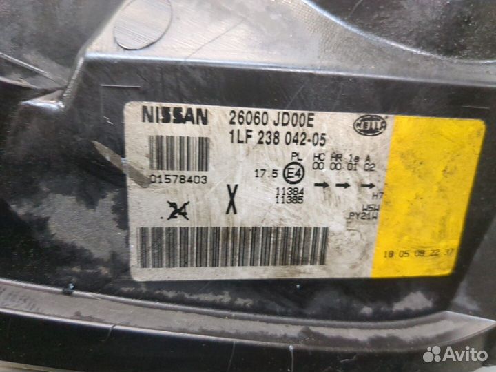 Фара (передняя) Nissan Qashqai, 2009