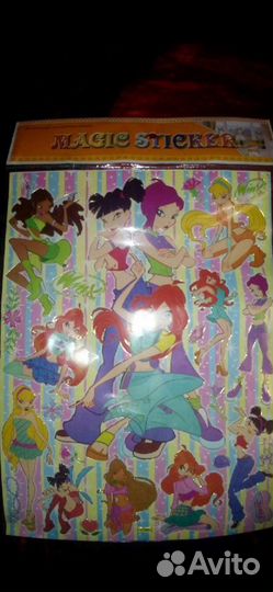 Набор наклеек Винкс, размер 35 см на 50 см