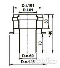 Колено дымохода 60 / 100 45 PP conti ccpps45610MFB