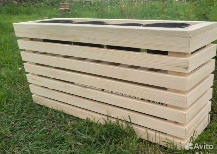 Кашпо вазон деревянные