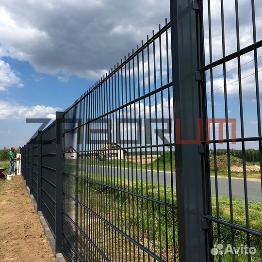 Металлический забор 3D секционный в Звенигороде