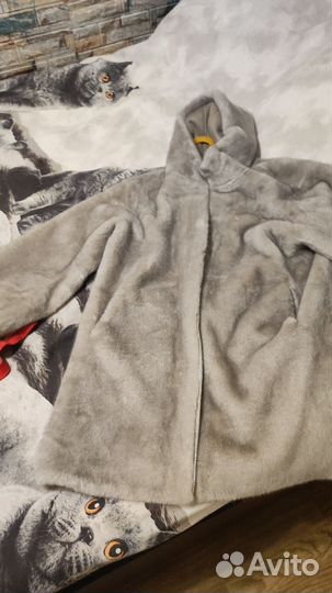 Искусственная шуба под норку 48