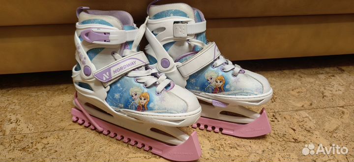 Коньки раздвижные для девочки Холодное сердце