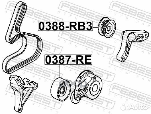 Ролик натяжной 0387-RE 0387-RE Febest